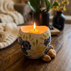 Hand-Painted Floral Ceramic Candle My Store 3