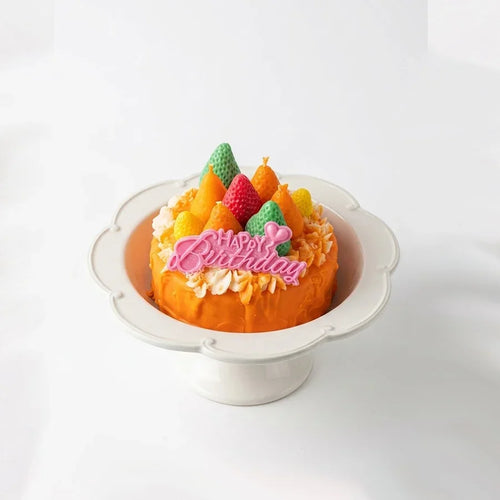 "Happy Birthday" Gourmet Fruit Cake Candle Candles by BRADOR