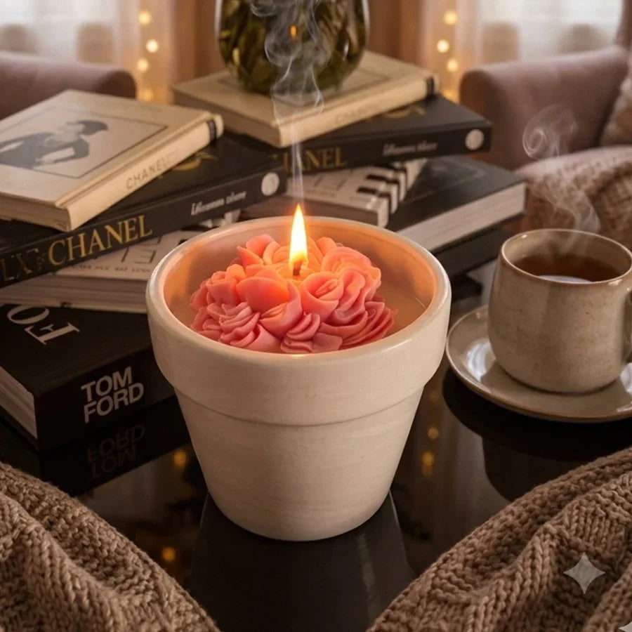 Peony Flower Candle My Store 3