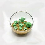 The Cactus Garden Glass Terrarium Candle Candles by BRADOR